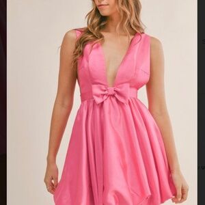 Mable Pink Bow Dress